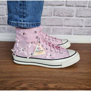 ⭐Converse Chuck 70 Hi Bow Studded Size 5.5 Men's Shoes Sneakers Pink A14444C⭐